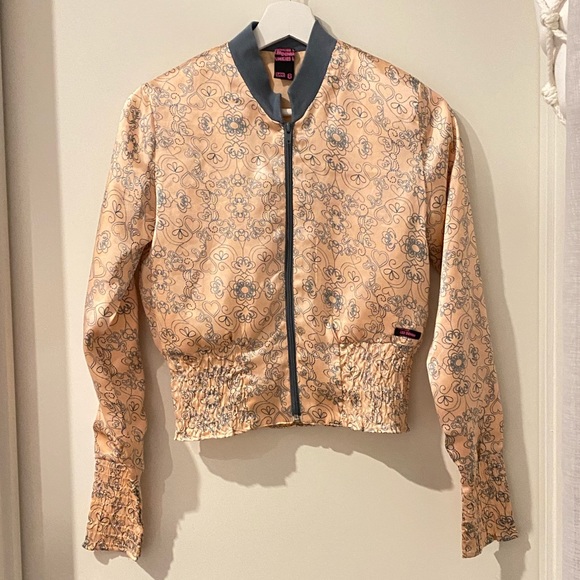 Lee Jackets & Blazers - Lee ➰ ladies pink satin scrunched long sleeve jacket s6